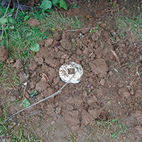 Registro de la red de tierra para inspección y medición