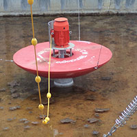 Mantenimiento a aireadores flotantes.