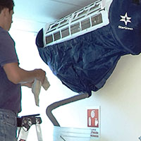 Limpieza de unidades para acondicionamiento de aire.