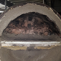 Corrección de grietas y resane de refractario